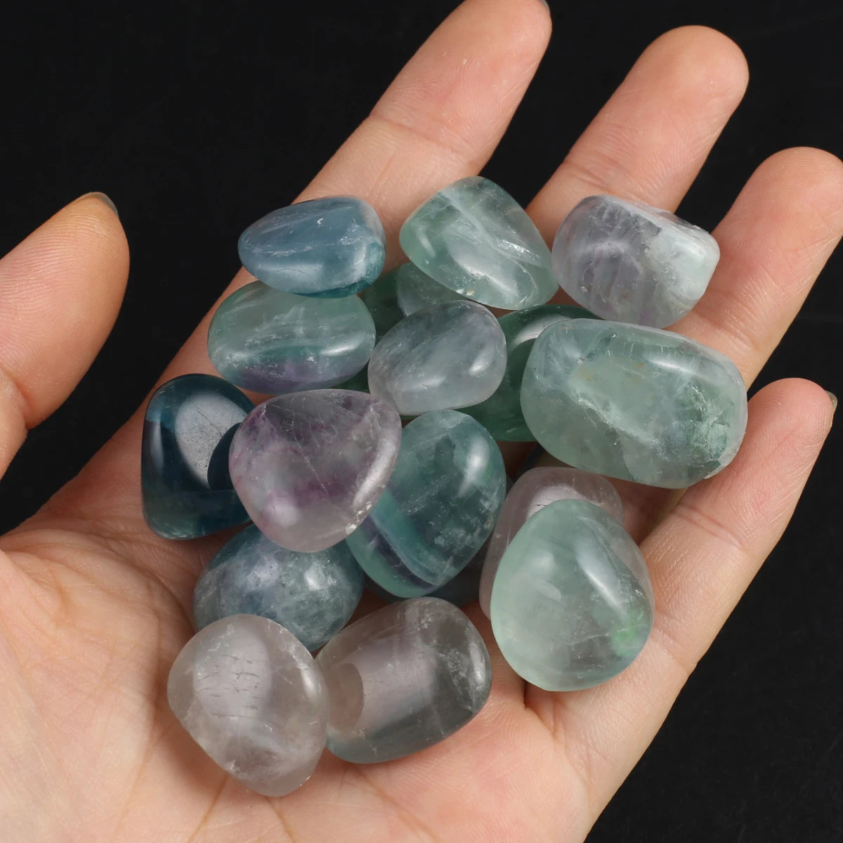 Lot de 10 Pierres Naturelles – Fluorite, Opale & Cristaux Énergétiques