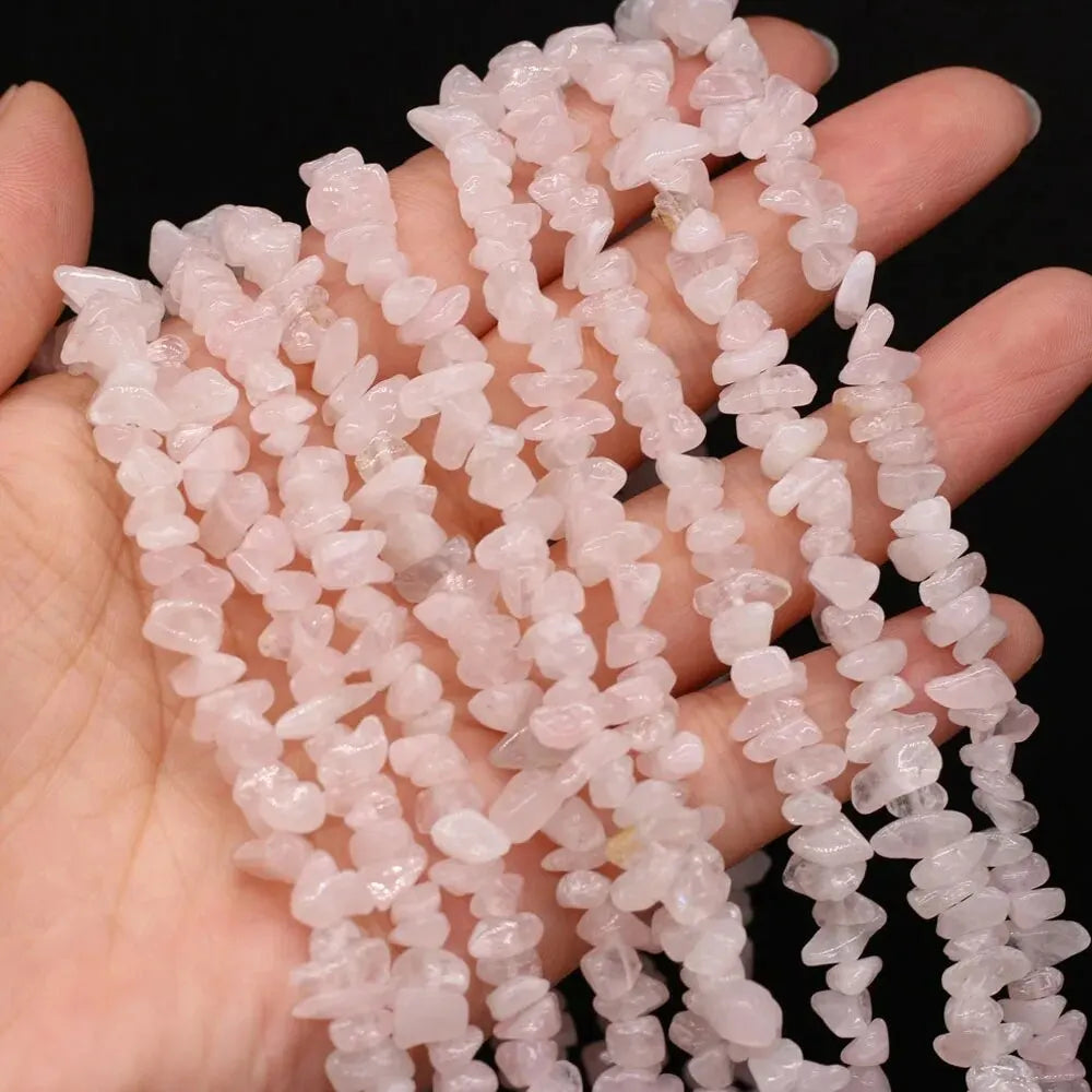 Perles en Pierres Naturelles Brutes – Améthyste, Quartz Rose & Cristaux