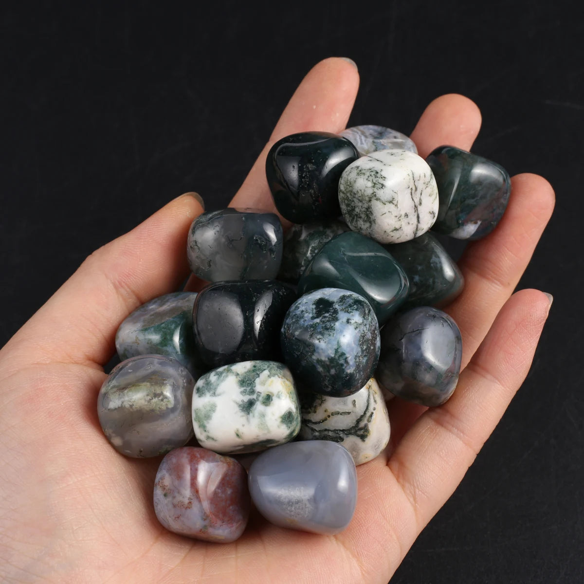 Lot de 10 Pierres Naturelles – Fluorite, Opale & Cristaux Énergétiques