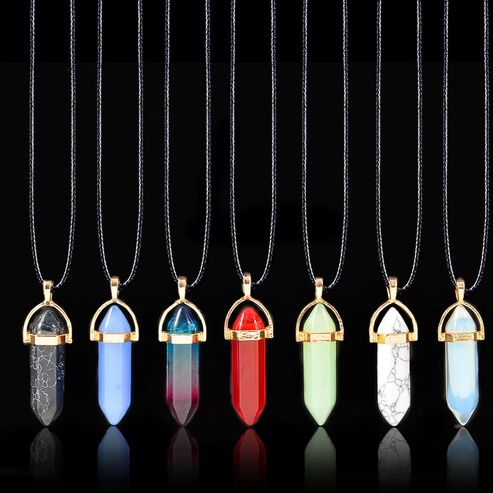 Set Collier en Quartz Hexagonal – Élégance & Énergie Naturelle 7pcs