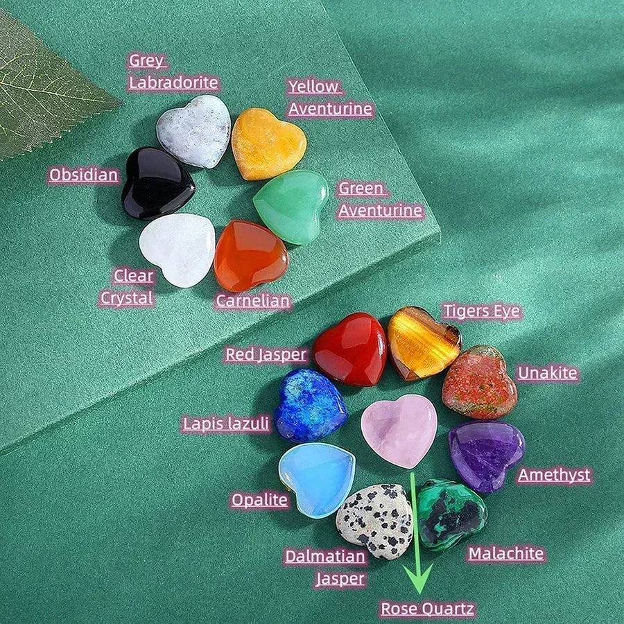 Lot de Cœurs en Quartz Rose – Amour & Énergie Apaisante